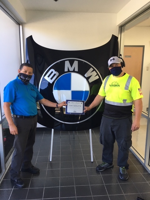 TonyM_BMW Tony receiving Award